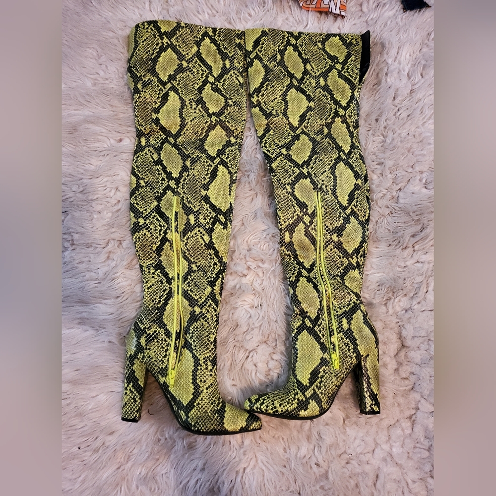 Animal print boots